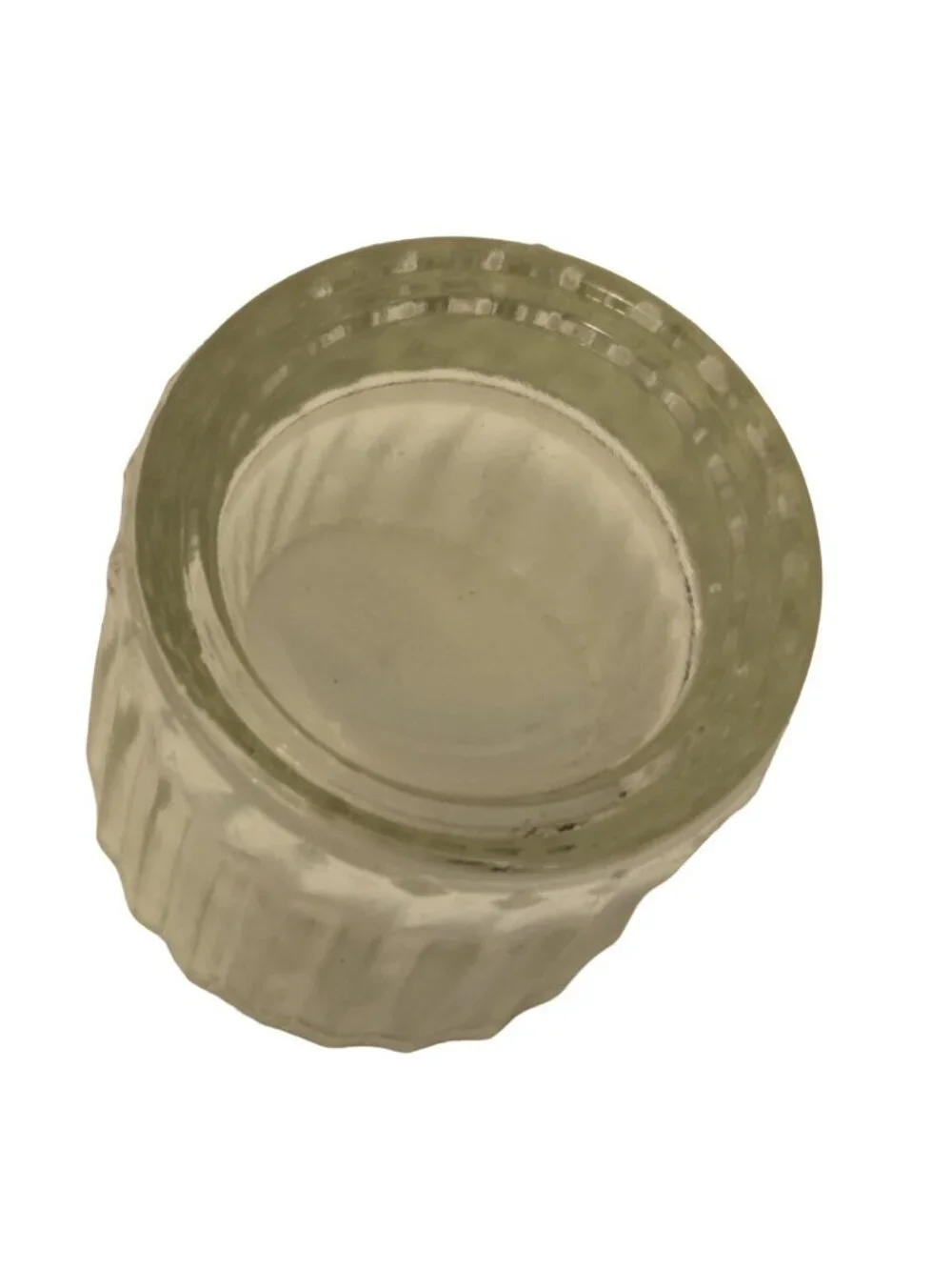 Ribbed Cut Glass Votive Tea Light Candle Holder Clear Small Wedding 2 x 2